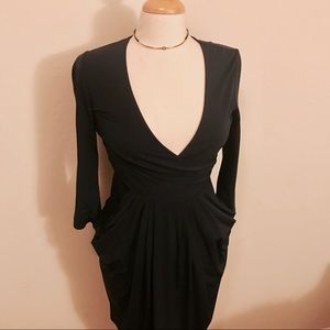 BCBG V Neck Wrap Dress